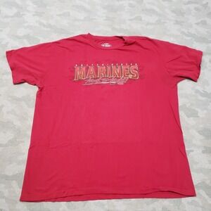 7.62 Design Marines Shirt Mens XL Red Short Sleeve Military Combat USA